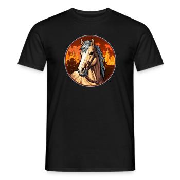 Horse Fire Brigade - Men's T-Shirt - black - Front - AI Model Male 178 light (178cm)