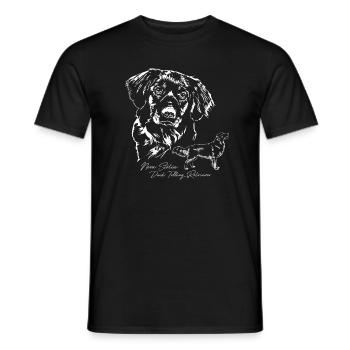 NOVA SCOTIA DUCK TOLLING RETRIEVER Portrait duo - Men's T-Shirt - black - Front - AI Model Male 178 light (178cm)
