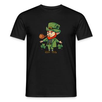 Leprechaun Kobold Irland - Männer T-Shirt - Schwarz - Vorne - AI Model Male 178 light (178cm)