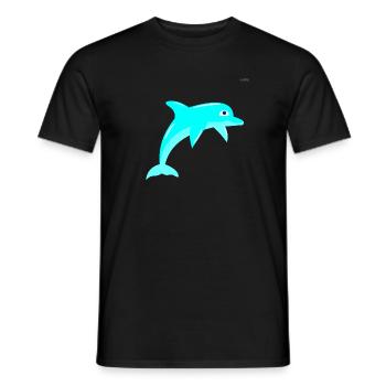 Dolphin - Men's T-Shirt - black - Front - AI Model Male 178 light (178cm)