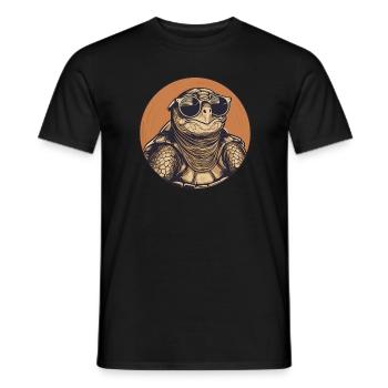 Tortue, Reptile, Tortue, Chélonien - T-shirt homme - noir - Devant - AI Model Male 178 light (178cm)