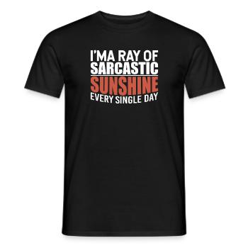 Bold Sunshine Tee: Bright and Sarcastic - Men's T-Shirt - black - Front - AI Model Male 178 light (178cm)
