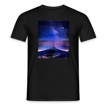 Berg Fuji bei Nacht, Japan - Männer T-Shirt - Schwarz - Vorne - AI Model Male 178 light (178cm)