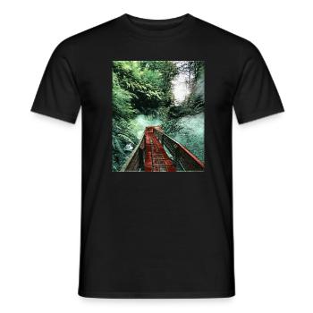 Termas Geométricas, Chile - Men's T-Shirt - black - Front - AI Model Male 178 light (178cm)
