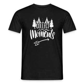 Collect Moments - Camping Love - Men's T-Shirt - black - Front - AI Model Male 178 light (178cm)