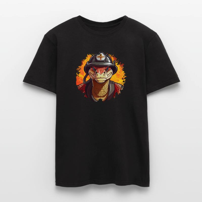 Python's Fire Brigade / Firefighter Python Men’s T-shirt