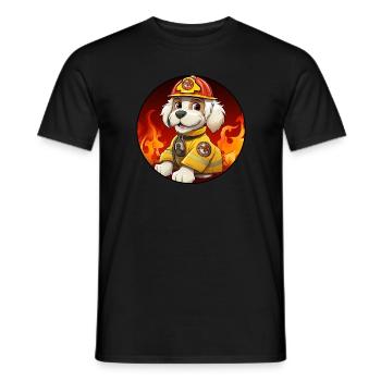 Hunde Feuerwehr - Männer T-Shirt - Schwarz - Vorne - AI Model Male 178 light (178cm)