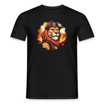 Brigade de pompiers de Löwe - T-shirt homme - noir - Devant - AI Model Male 178 light (178cm)