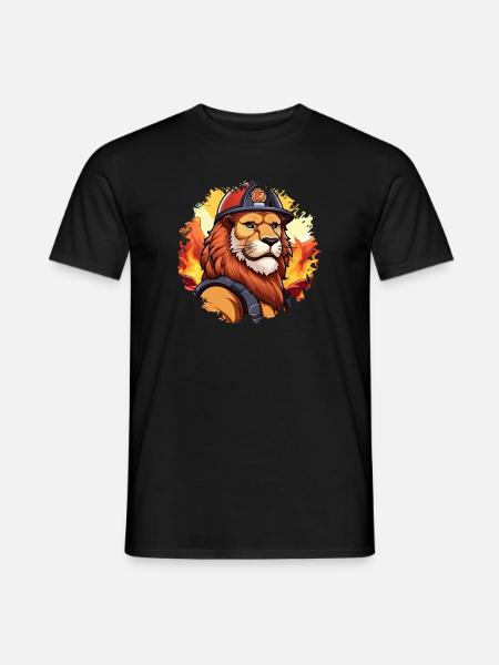 Fire Brigade Löwe - Men's T-Shirt - black