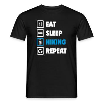Mangez, dormez, handballez, répétez ! - T-shirt homme - noir - Devant - AI Model Male 178 light (178cm)