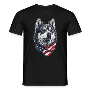 Akita - Männer T-Shirt - Schwarz - Vorne - AI Model Male 178 light (178cm)