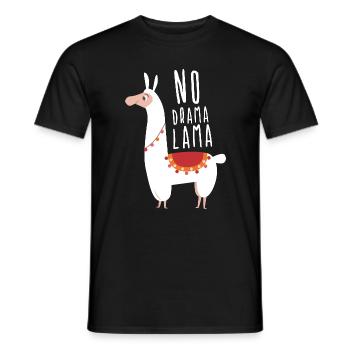 Lama, Lamas, Dramalama, Wortspiel, Spruch, lustig - Männer T-Shirt - Schwarz - Vorne - AI Model Male 178 light (178cm)