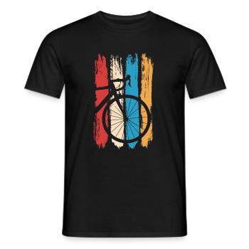 Road bike bike bikepacking gravel bike - Men's T-Shirt - black - Front - AI Model Male 178 light (178cm)