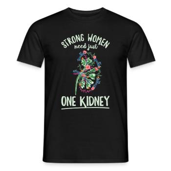 Kidney Donation Design for your Kidney Donor Wife - Men's T-Shirt - black - Front - AI Model Male 178 light (178cm)