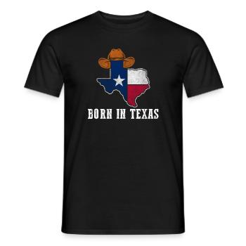 Texas Born Design für stolze Texaner - Männer T-Shirt - Schwarz - Vorne - AI Model Male 178 light (178cm)