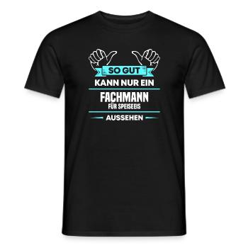 Fachmann Speiseeis Design für stolze Profis - Männer T-Shirt - Schwarz - Vorne - AI Model Male 178 light (178cm)