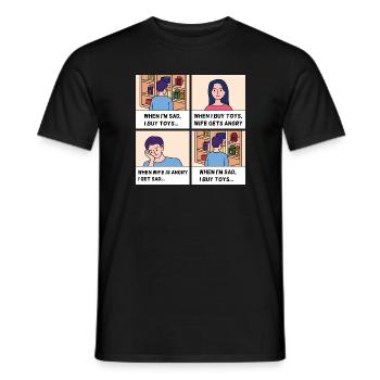 Vatertag Comic Design - Männer T-Shirt - Schwarz - Vorne - AI Model Male 178 light (178cm)
