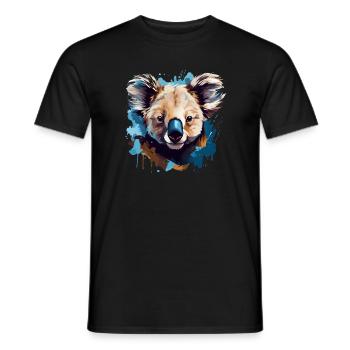 Koala's Eucalyptus Haven - Men's T-Shirt - black - Front - AI Model Male 178 light (178cm)