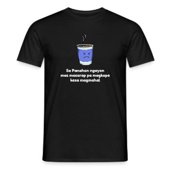 Kape Kaffee Design für stolze Pinoys - Männer T-Shirt - Schwarz - Vorne - AI Model Male 178 light (178cm)