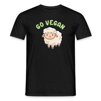Conception de moutons pour les fiers végétaliens - T-shirt homme - noir - Devant - AI Model Male 178 light (178cm)