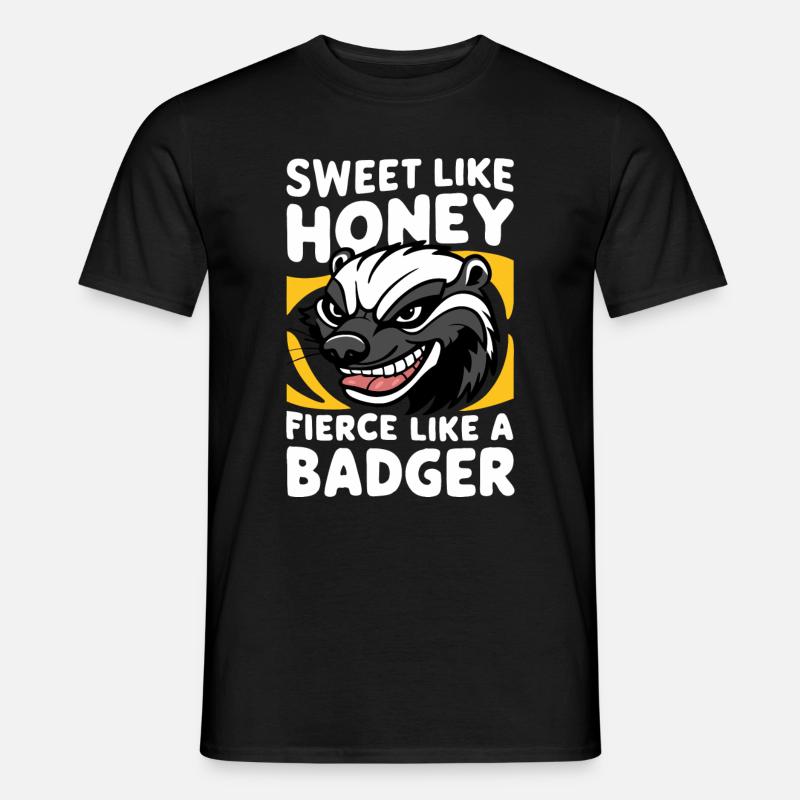 Dachs Honigdachs Tier - Männer T-Shirt - Schwarz