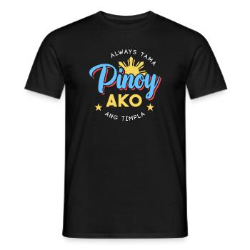 Pinoy Ako joke for Filipino Americans - Men's T-Shirt - black - Front - AI Model Male 178 light (178cm)