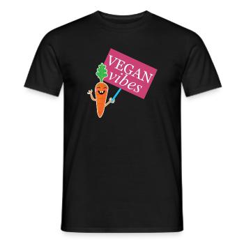 Design Vegan Vibes pour les fiers végétaliens - T-shirt homme - noir - Devant - AI Model Male 178 light (178cm)