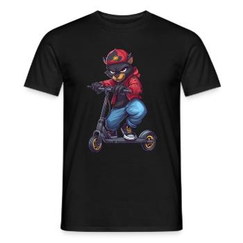 Panther Roller - Männer T-Shirt - Schwarz - Vorne - AI Model Male 178 light (178cm)