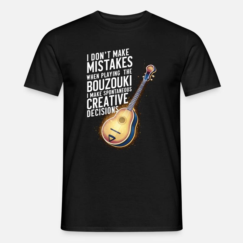 Bouzouki-Instrument-Geschenk - Männer T-Shirt - Schwarz