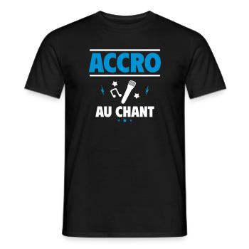 accro au chant - T-shirt homme - noir - Devant - AI Model Male 178 light (178cm)