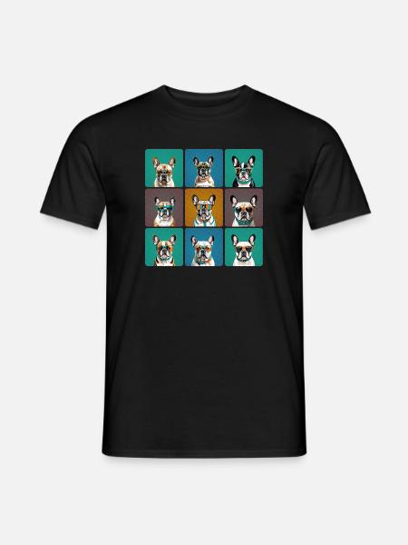 French Bulldog Retro - Men's T-Shirt - black