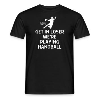 Handball Handballer Spruch Geschenk - Männer T-Shirt - Schwarz - Vorne - AI Model Male 178 light (178cm)