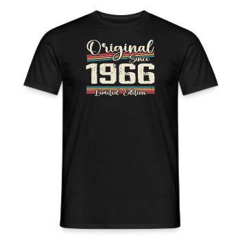 1966 Cadeau D’anniversaire Rétro Vintage 1966 - T-shirt homme - noir - Devant - AI Model Male 178 light (178cm)