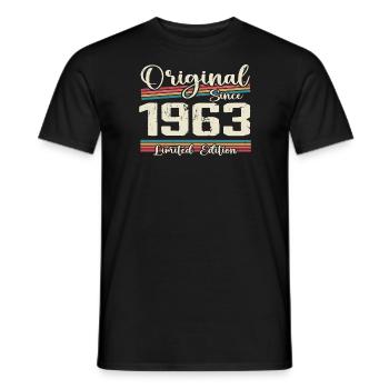 1963 Vintage Retro Geburtstagsgeschenk 1963 - Männer T-Shirt - Schwarz - Vorne - AI Model Male 178 light (178cm)