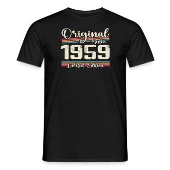 1959 Cadeau D’anniversaire Rétro Vintage 1959 - T-shirt homme - noir - Devant - AI Model Male 178 light (178cm)