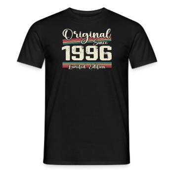 1996 Cadeau D’anniversaire Rétro Vintage 1996 - T-shirt homme - noir - Devant - AI Model Male 178 light (178cm)