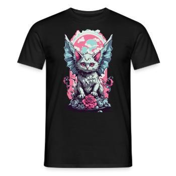 Aile Goth chat Pastel gothique esthétique - T-shirt homme - noir - Devant - AI Model Male 178 light (178cm)