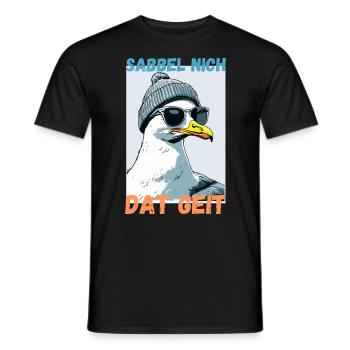 Ne bave pas là-dessus Hamburg Dialect Seagull Funny - T-shirt homme - noir - Devant - AI Model Male 178 light (178cm)