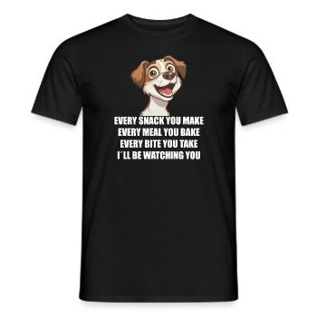 Jeder Snack, den Sie zubereiten... Geschenk für Hundebesitzer - Männer T-Shirt - Schwarz - Vorne - AI Model Male 178 light (178cm)