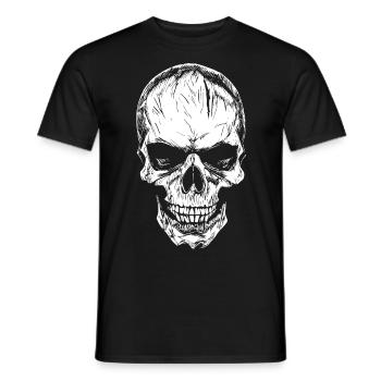 Skull - Men's T-Shirt - black - Front - AI Model Male 178 light (178cm)