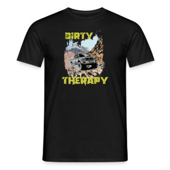 4x4 Pickup Truck Dirty Therapy Offroad Pick-Up - Men's T-Shirt - black - Front - AI Model Male 178 light (178cm)