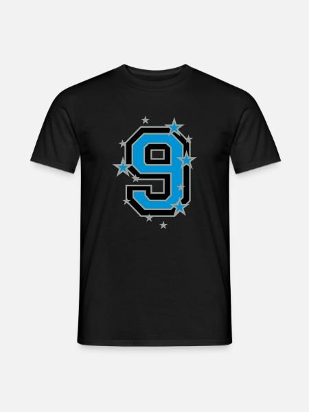 The number 9 - Men's T-Shirt - black