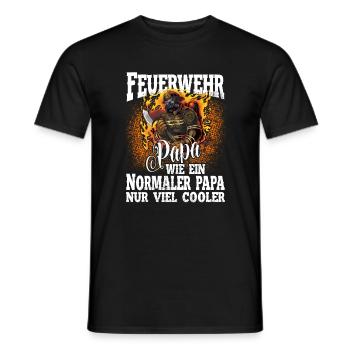 Feuerwehr Papa - Männer T-Shirt - Schwarz - Vorne - AI Model Male 178 light (178cm)