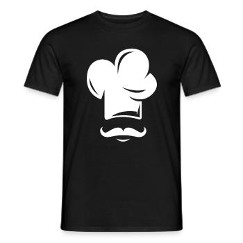 koch cook symbol icon hat Mütze beard Bart Logo - Männer T-Shirt - Schwarz - Vorne - AI Model Male 178 light (178cm)