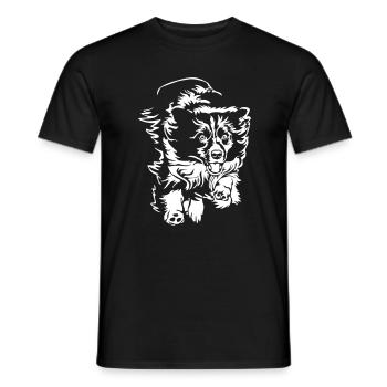 Border Collie "Black Edition" - Men's T-Shirt - black - Front - AI Model Male 178 light (178cm)
