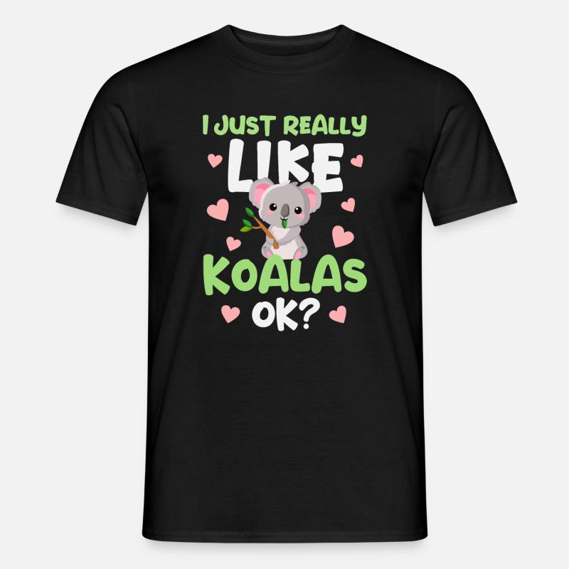 Koala Koalabär - Männer T-Shirt - Schwarz