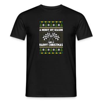Bonne basse saison et joyeux Noël drôle - T-shirt homme - noir - Devant - AI Model Male 178 light (178cm)