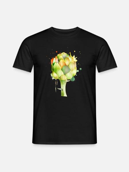 Artichoke graffiti in fresh colours - Men's T-Shirt - black