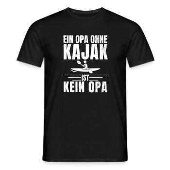 Kajak Geschenkidee Kanu Paddeln Kajakfahren - Männer T-Shirt - Schwarz - Vorne - AI Model Male 178 light (178cm)