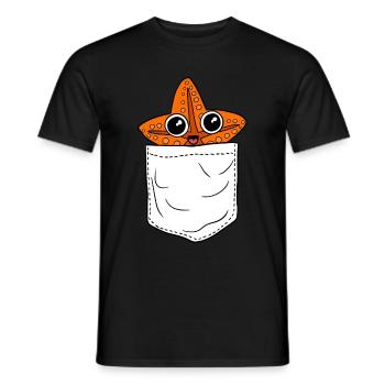 Seestern - Männer T-Shirt - Schwarz - Vorne - AI Model Male 178 light (178cm)